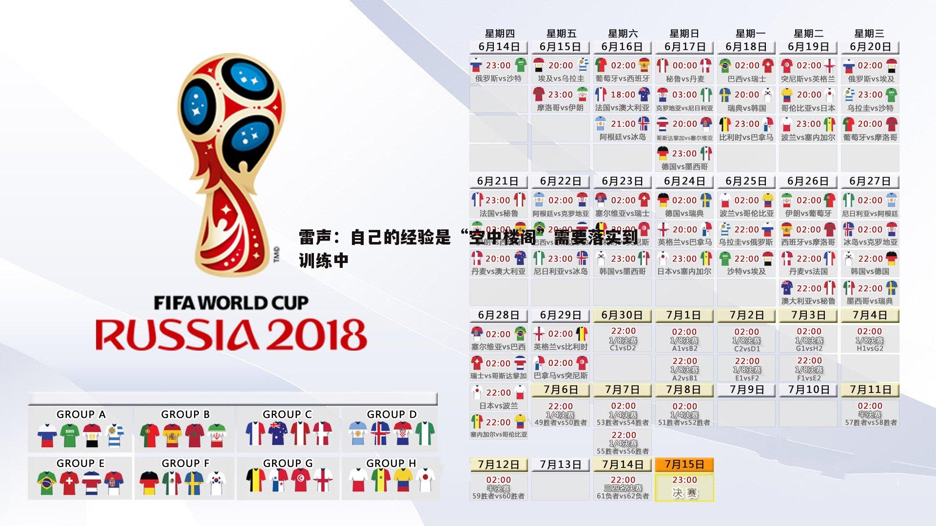 雷声:自己的经验是“空中楼阁”需要落实到训练中